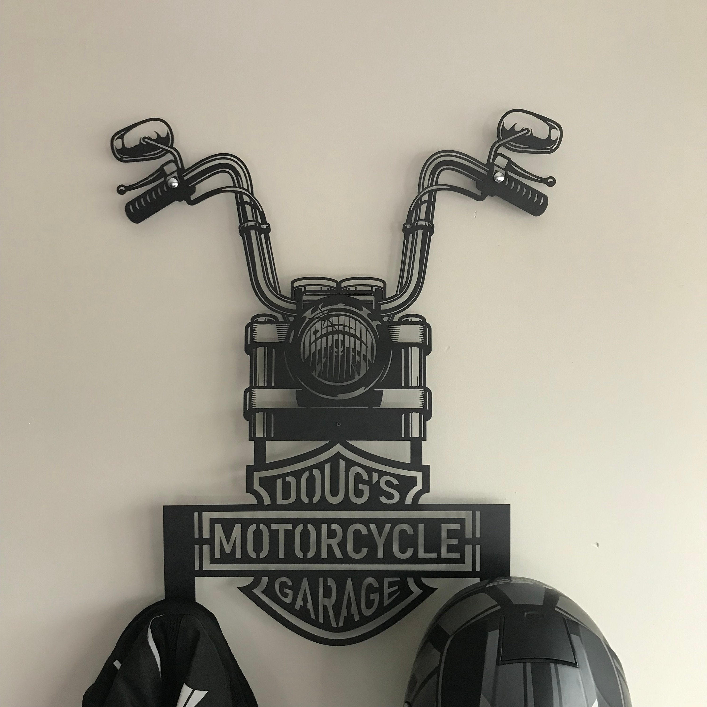 Custom Motorcycle Helmet Holder, Great Gift for Bikers