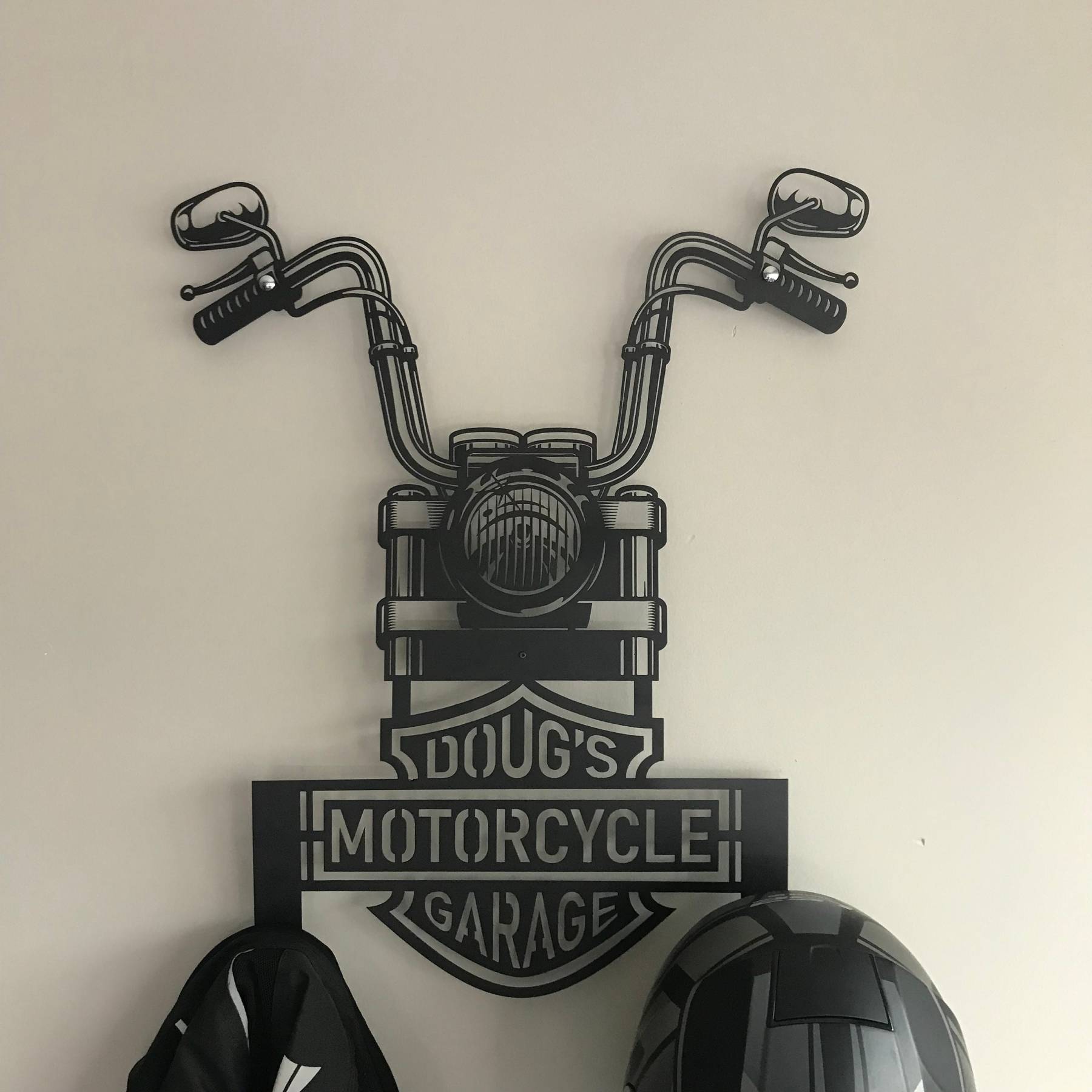 Custom Motorcycle Helmet Holder, Great Gift for Bikers