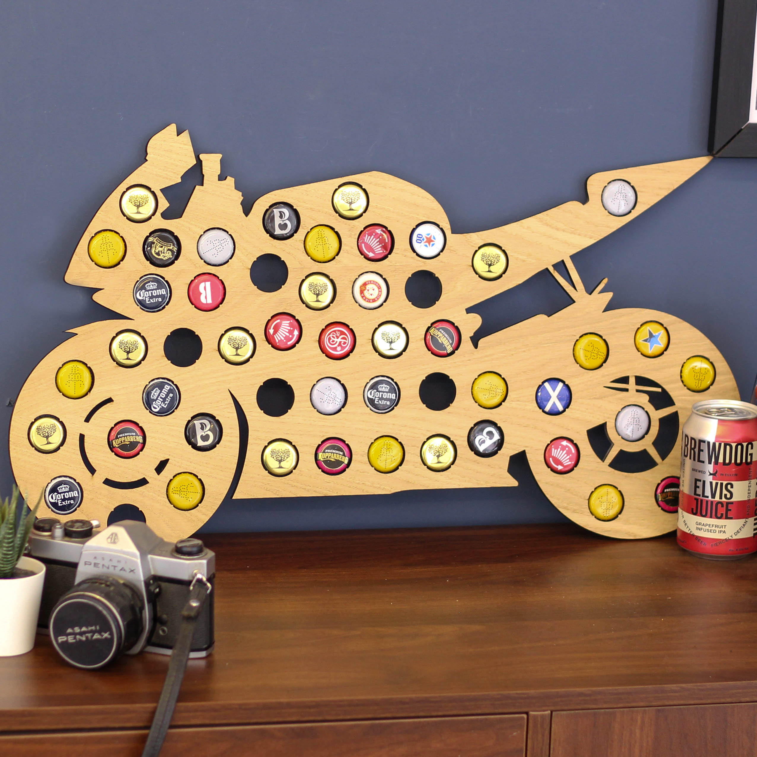 Motorbike Beer Bottle Cap Collector Gift For Him