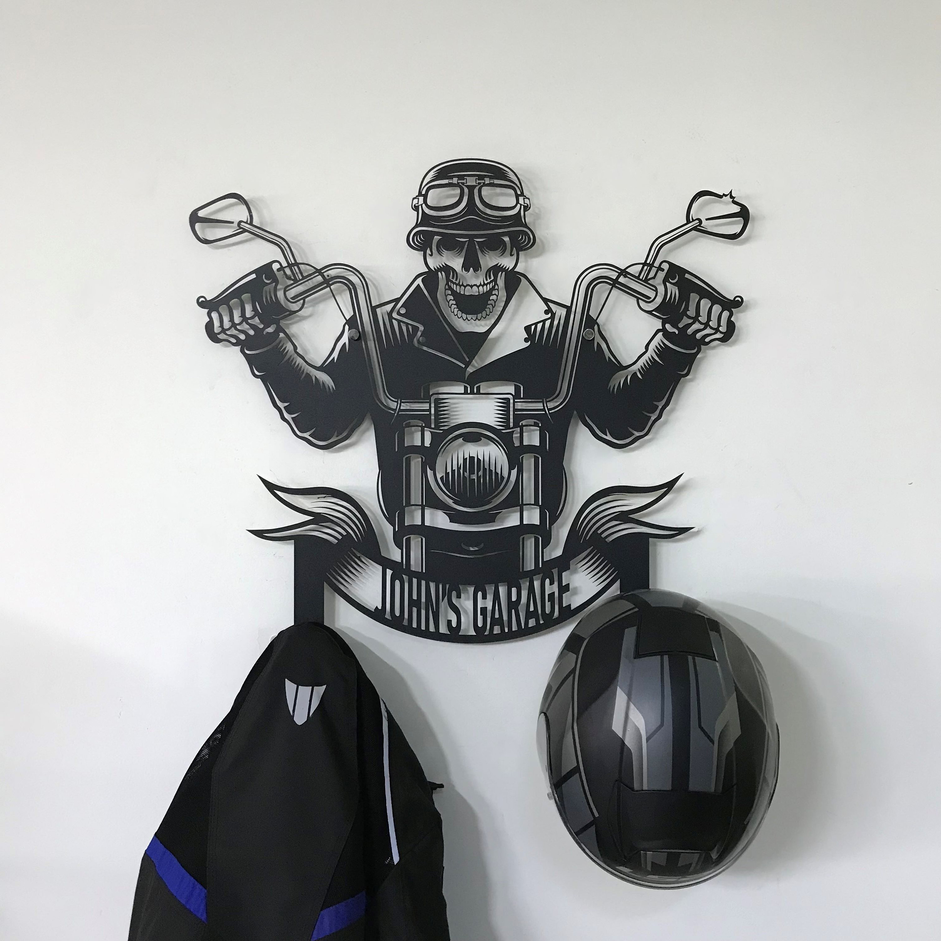 Custom Motorcycle Helmet Holder, Great Gift for Bikers