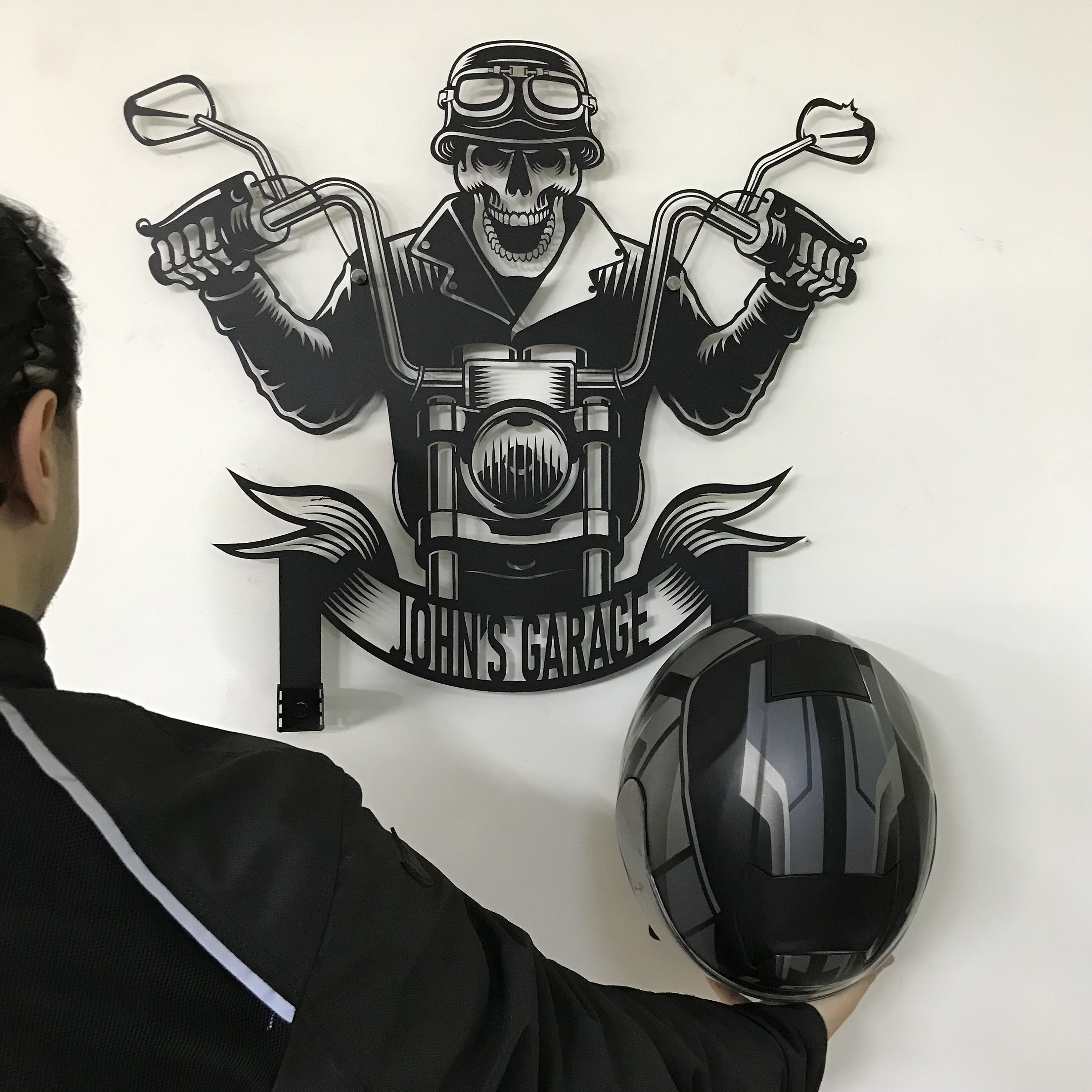 Custom Motorcycle Helmet Holder, Great Gift for Bikers