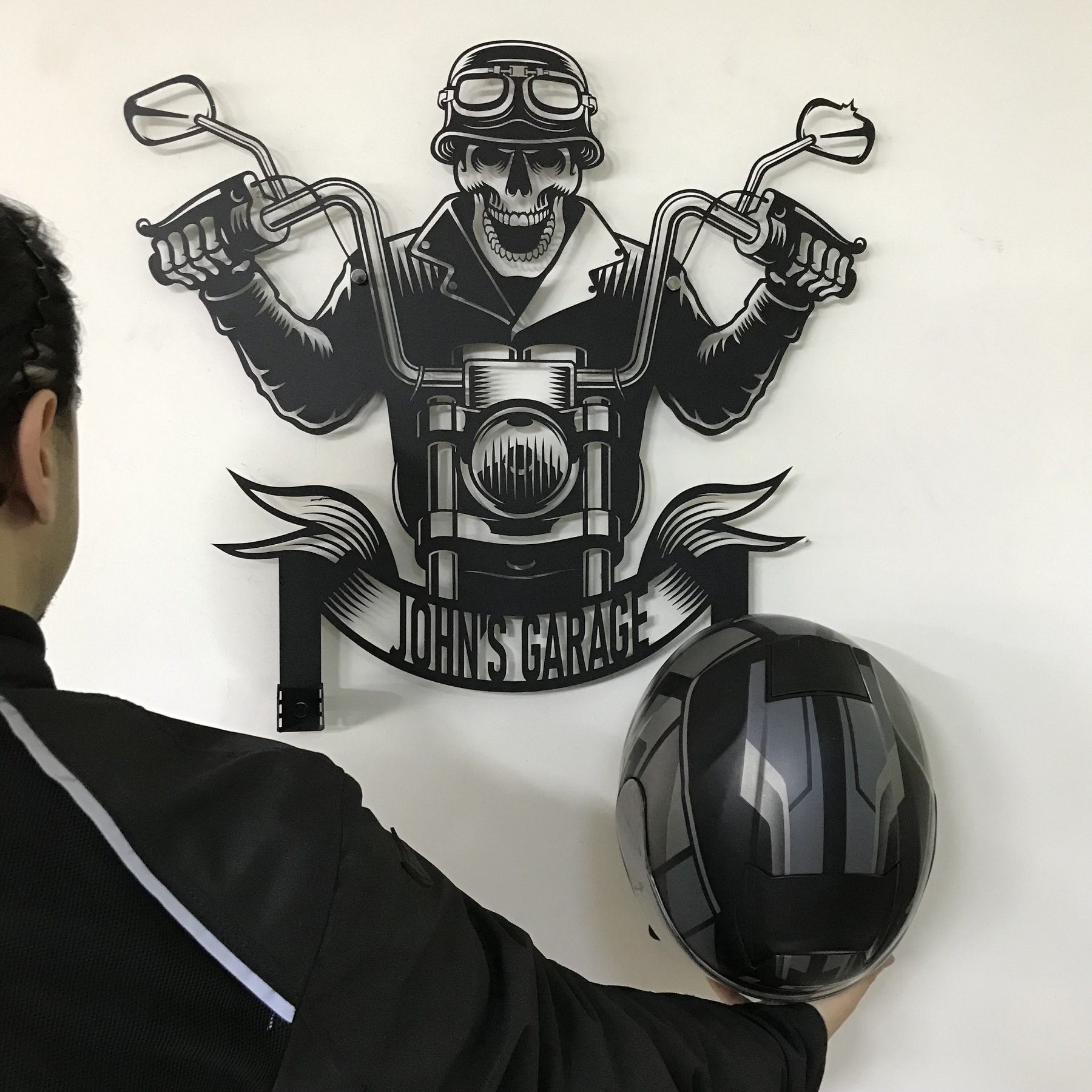 Custom Motorcycle Helmet Holder, Great Gift for Bikers