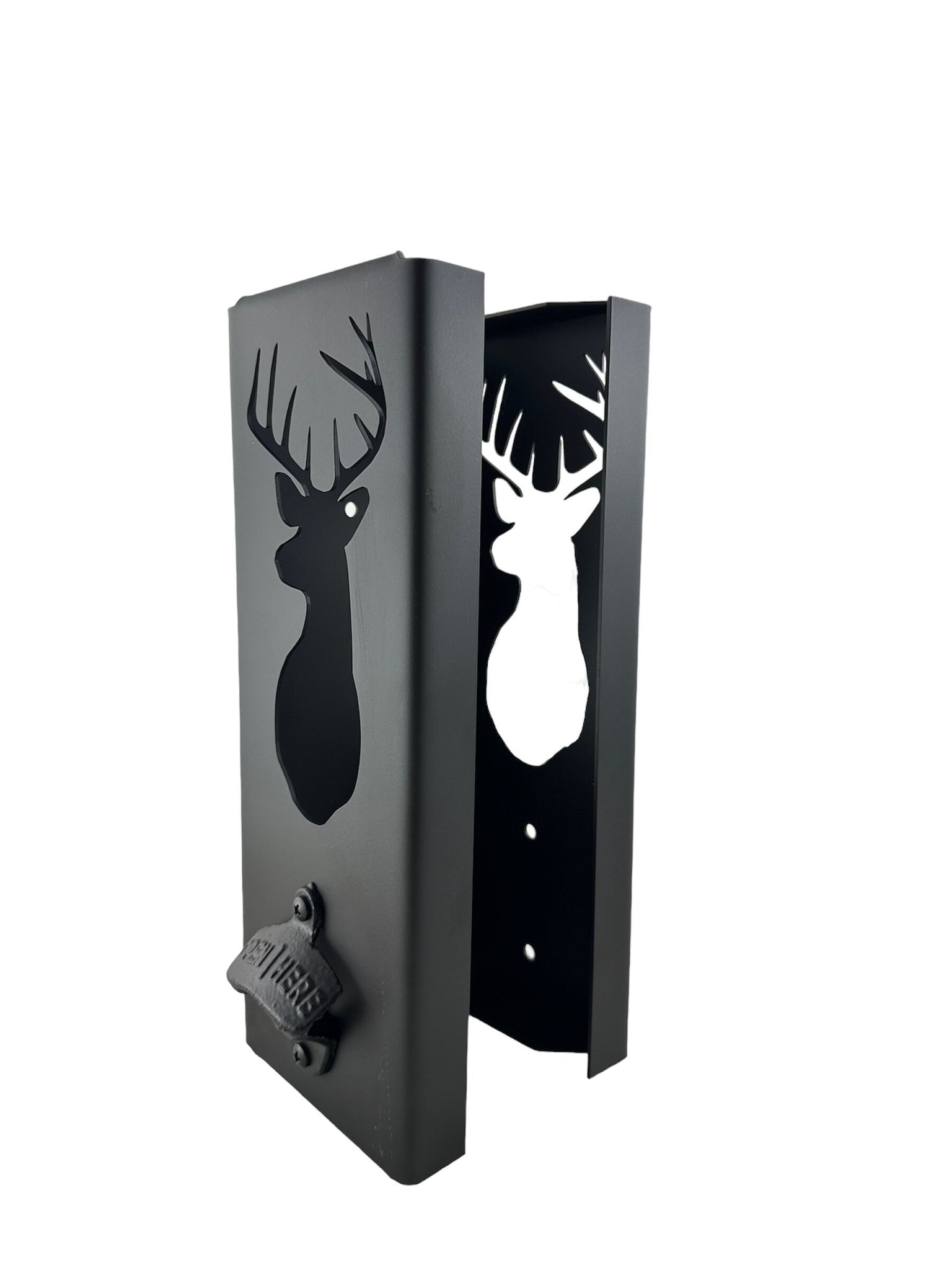 Can cooler holder with bottle opener