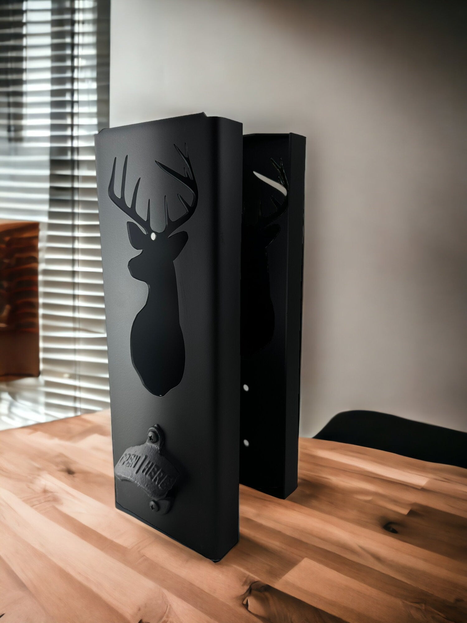 Custom can cooler holder with bottle opener