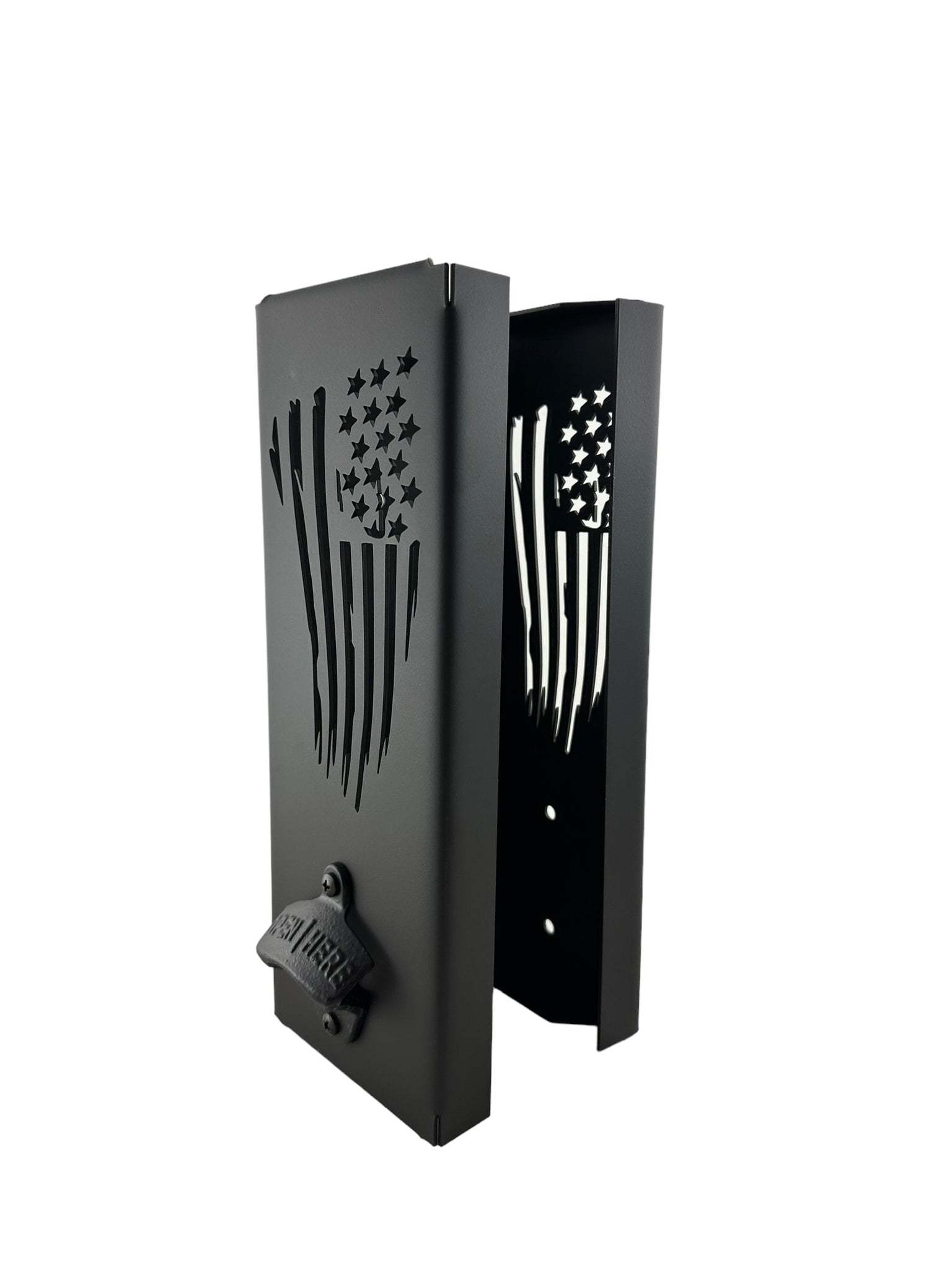 Can cooler holder with bottle opener