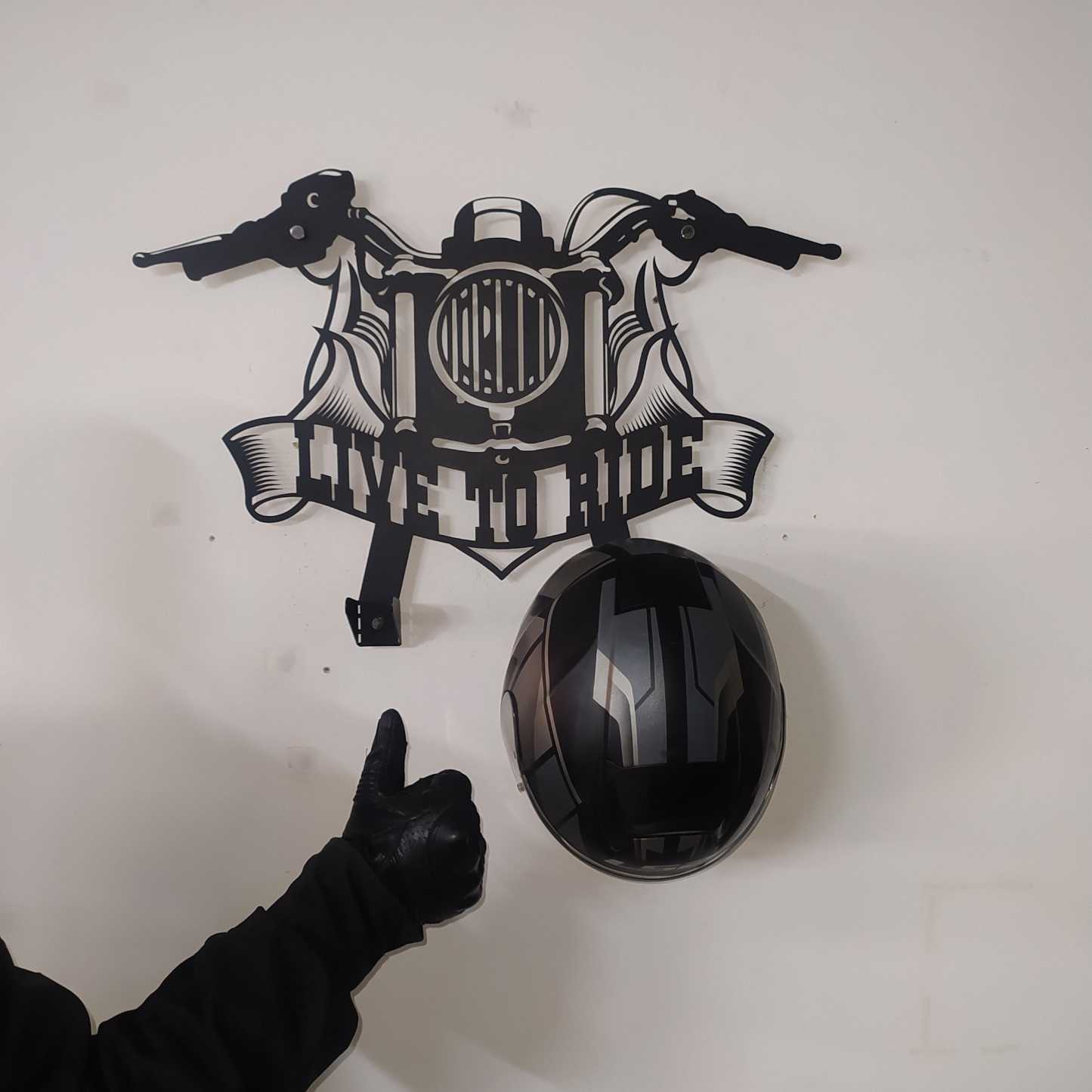 Custom Helmet Holder, Motorcycle Decor