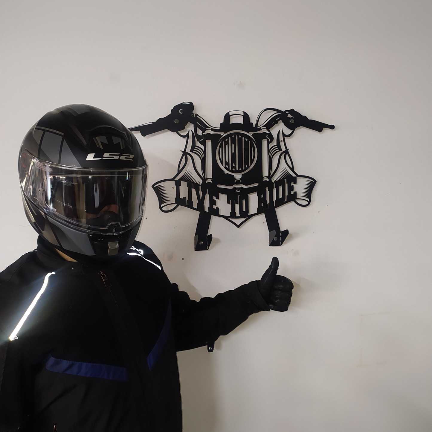 Custom Helmet Holder, Motorcycle Decor