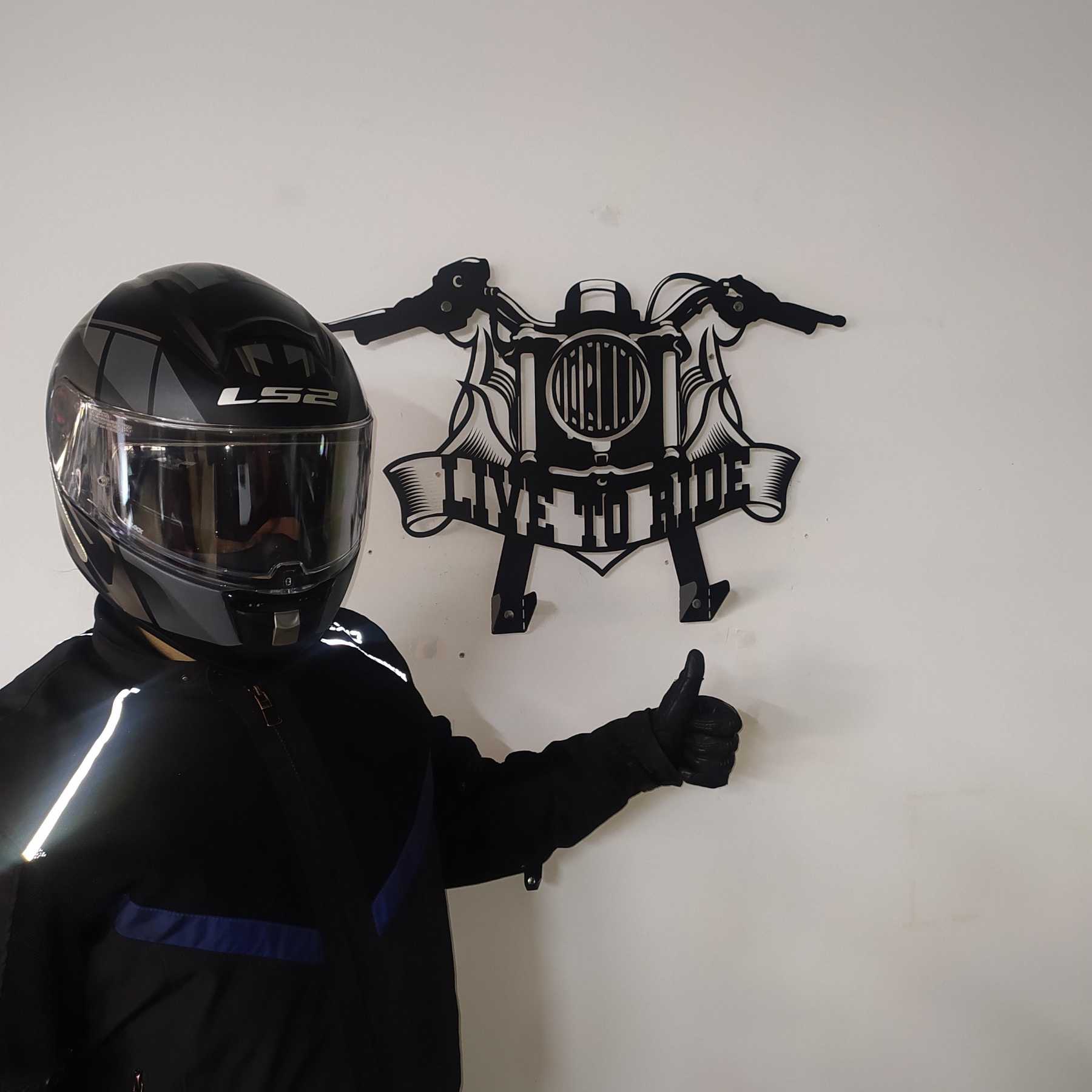Custom Helmet Holder, Motorcycle Decor