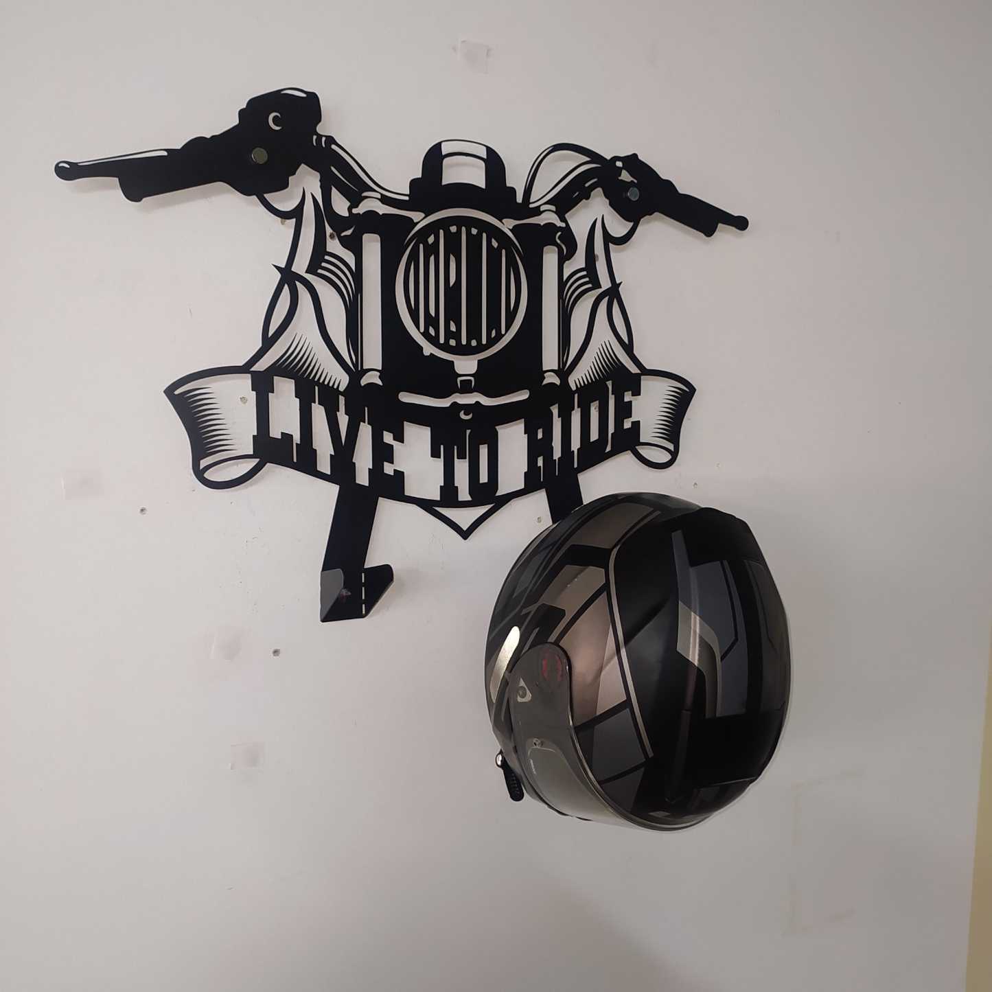 Custom Helmet Holder, Motorcycle Decor