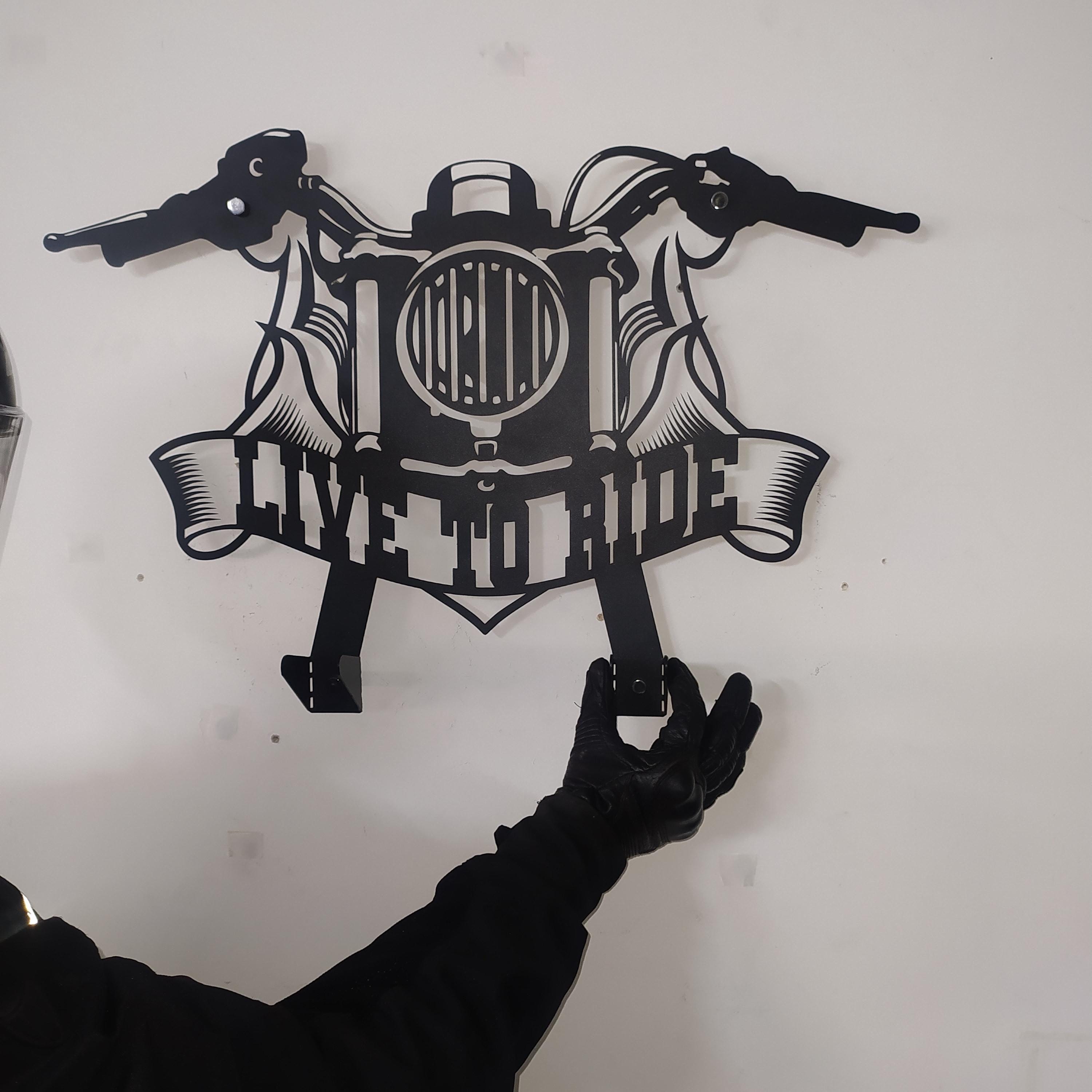 Custom Helmet Holder, Motorcycle Decor