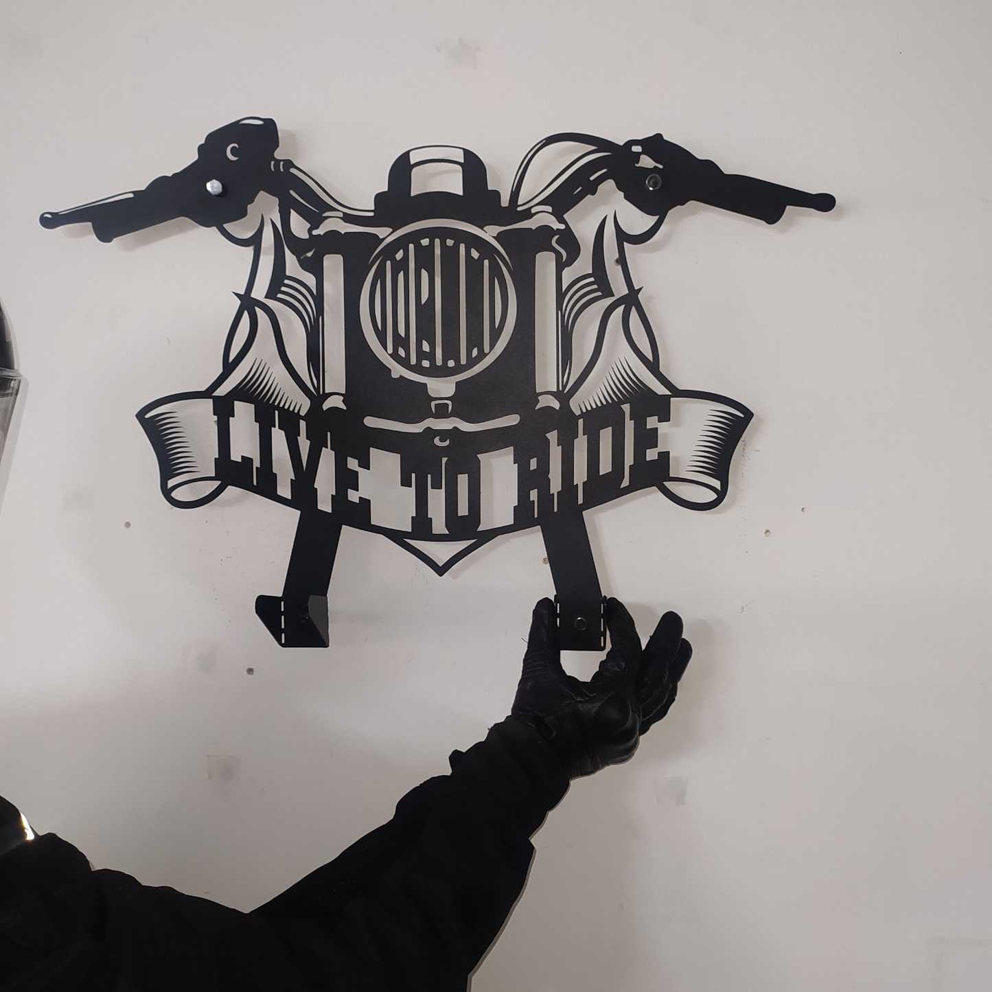 Custom Helmet Holder, Motorcycle Decor