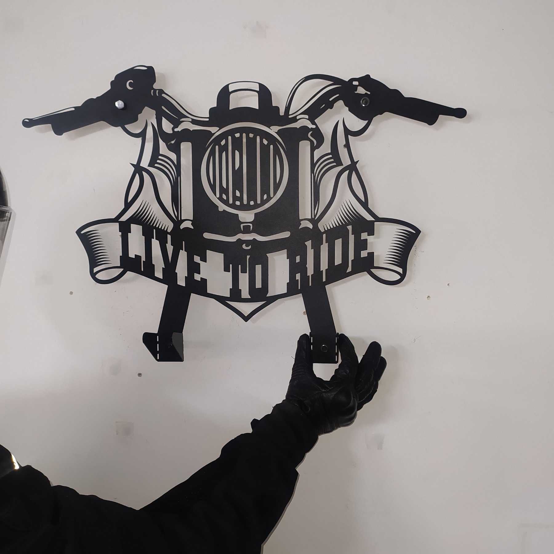 Custom Helmet Holder, Motorcycle Decor