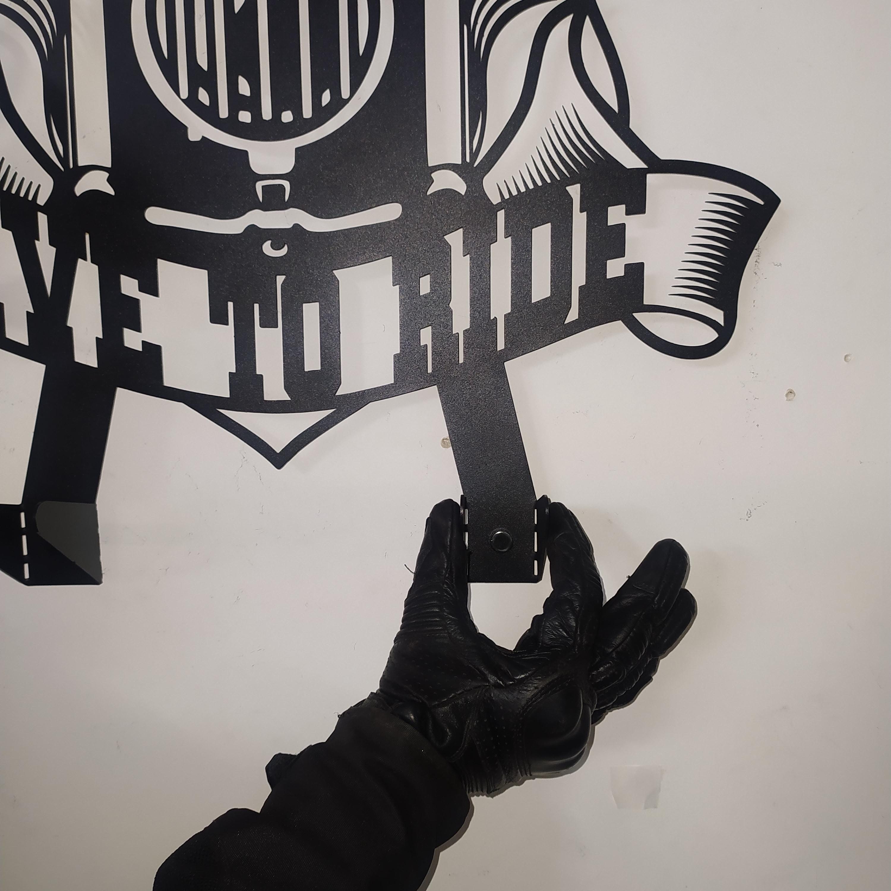 Custom Helmet Holder, Motorcycle Decor