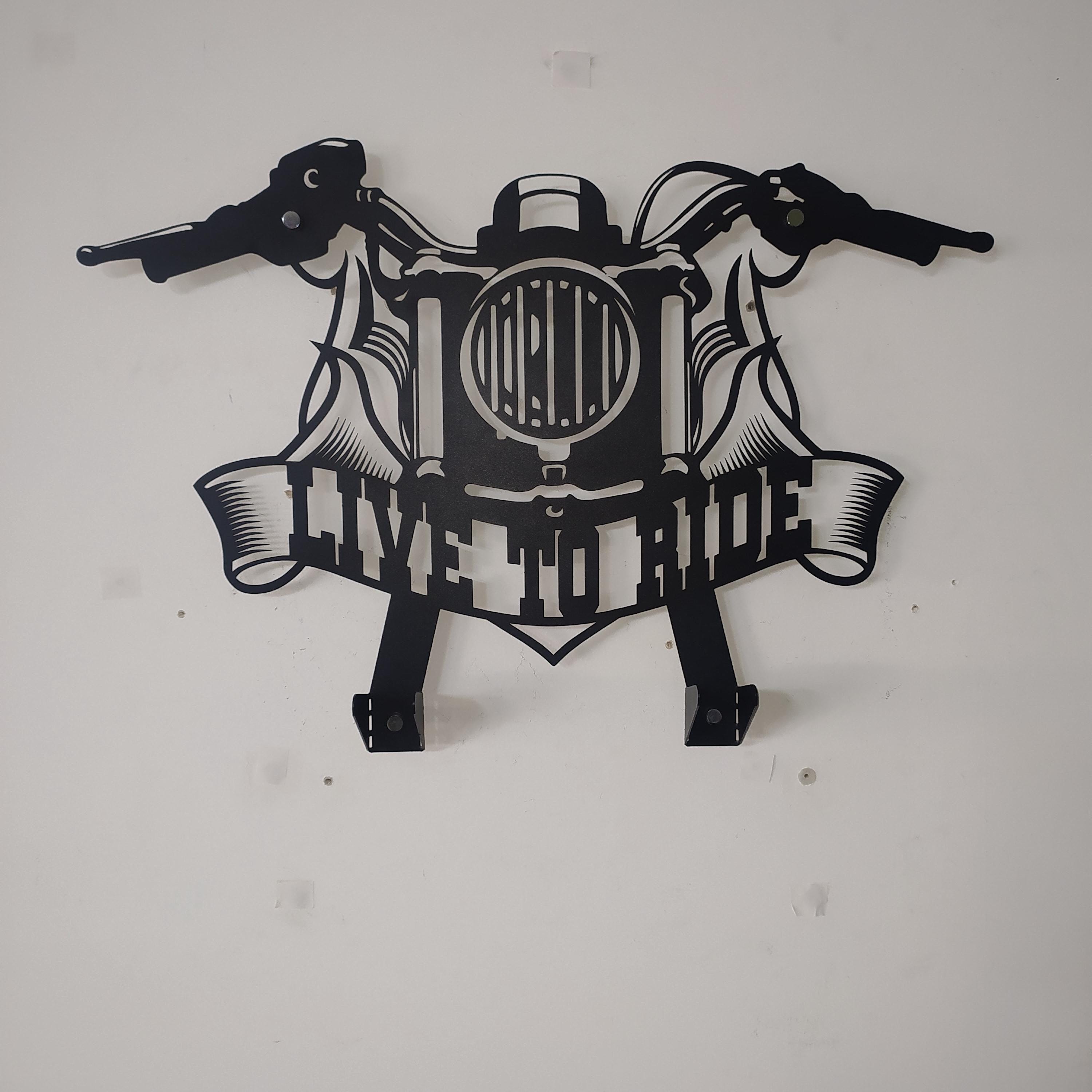 Custom Helmet Holder, Motorcycle Decor