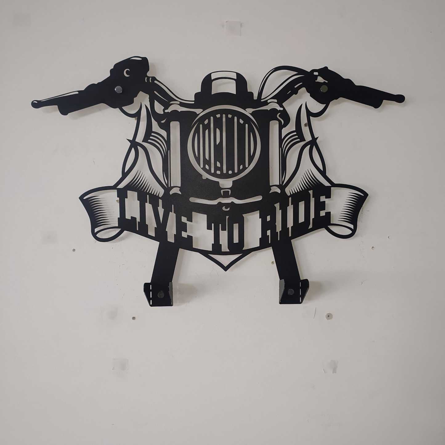 Custom Helmet Holder, Motorcycle Decor