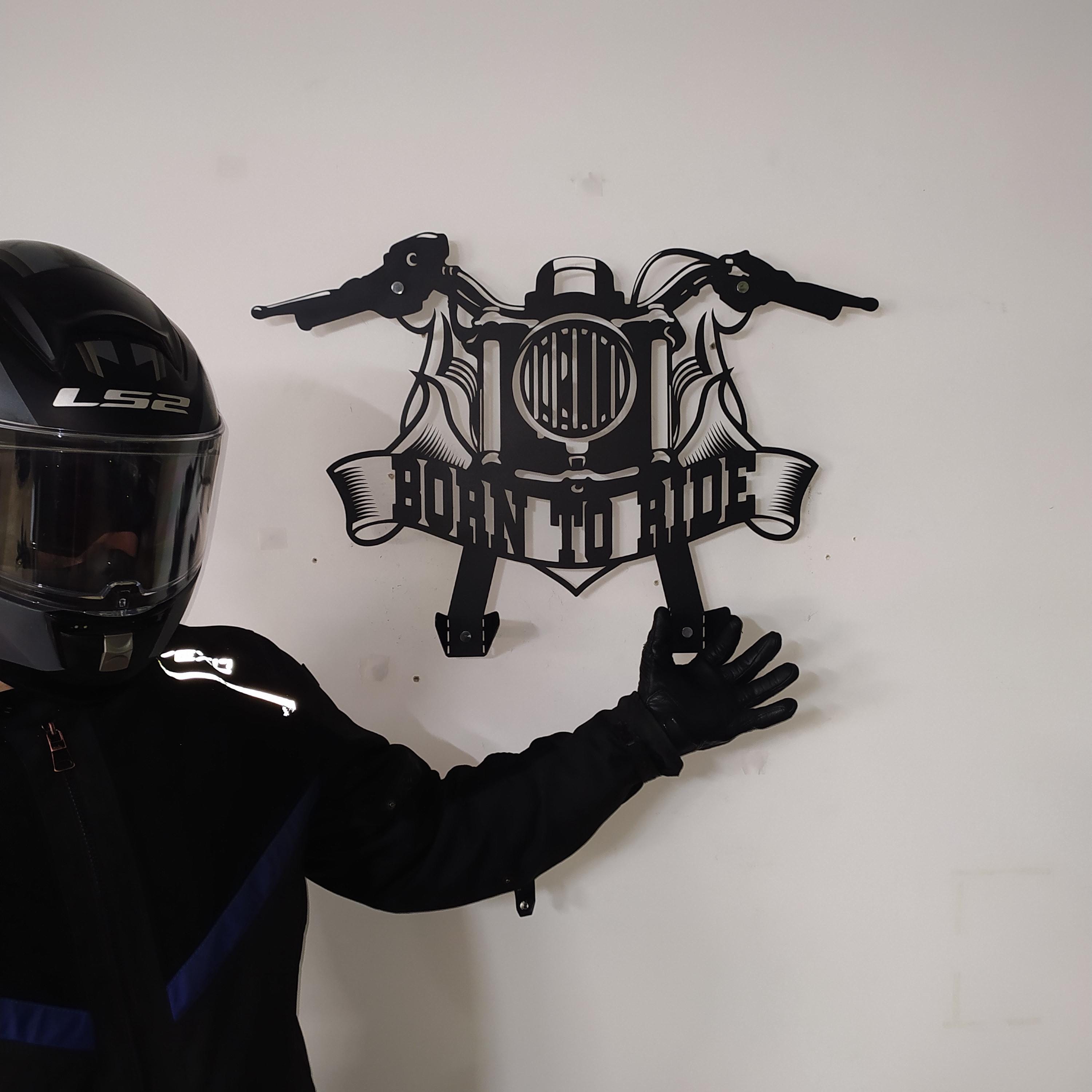 Custom Helmet Holder, Motorcycle Decor