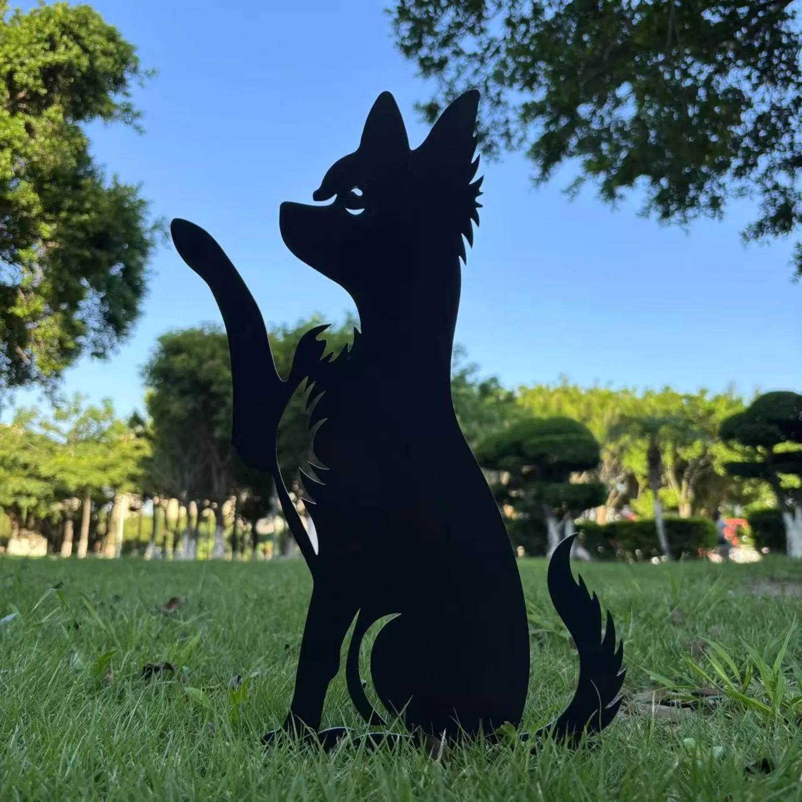 Chihuahua Metal Garden Stakes, Dog Memorial, Garden Gift