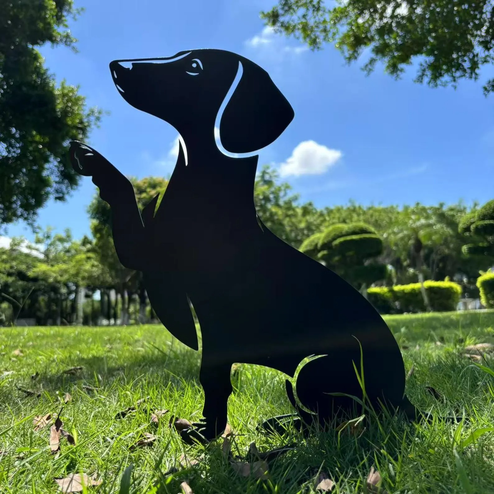 Dachshund Yard Stake, Dog Memorial, Garden Art