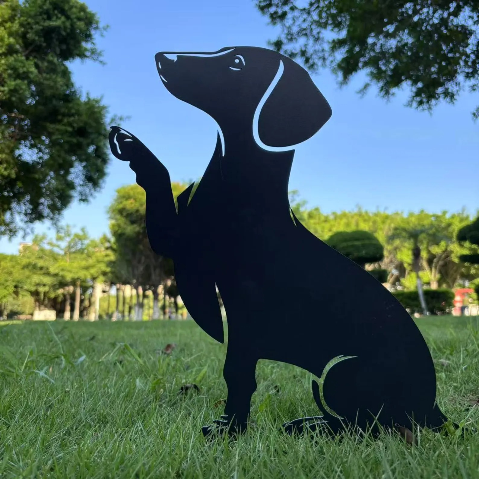 Dachshund Yard Stake, Dog Memorial, Garden Art