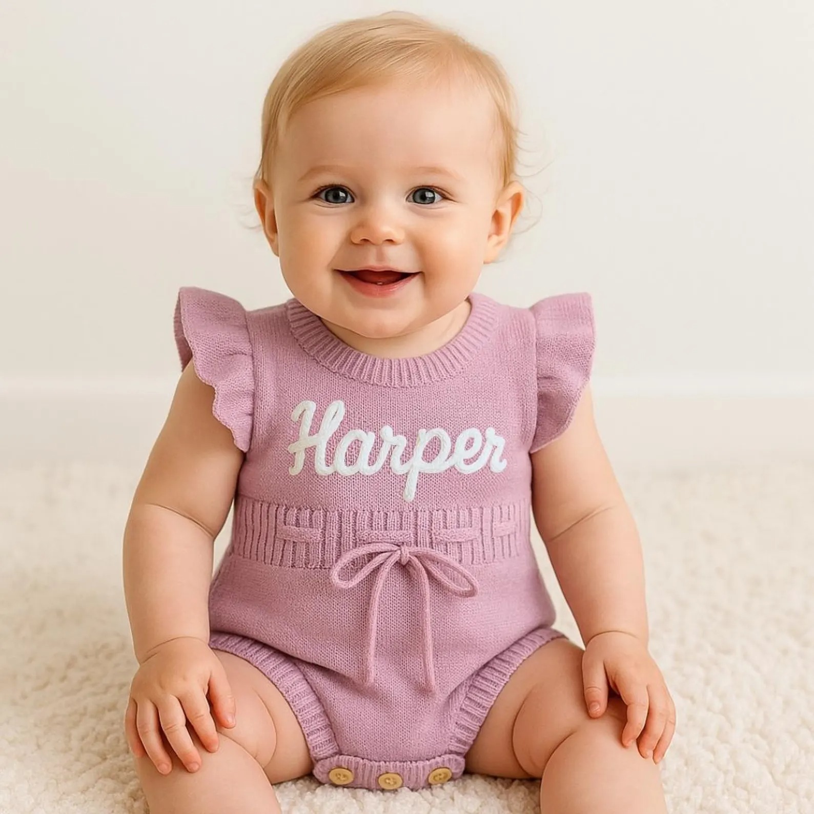 Personalized Embroidered Baby Romper