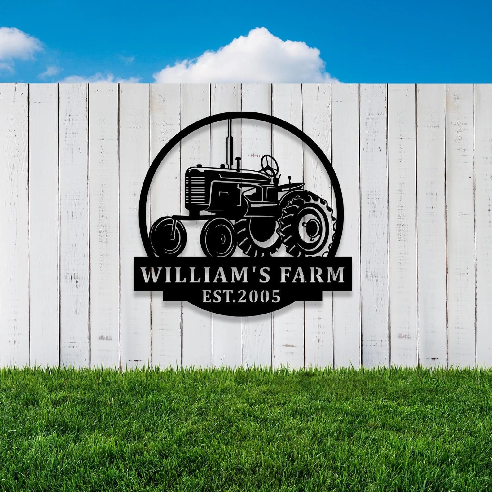 Tractor Family Name Sign | Antique Tractor