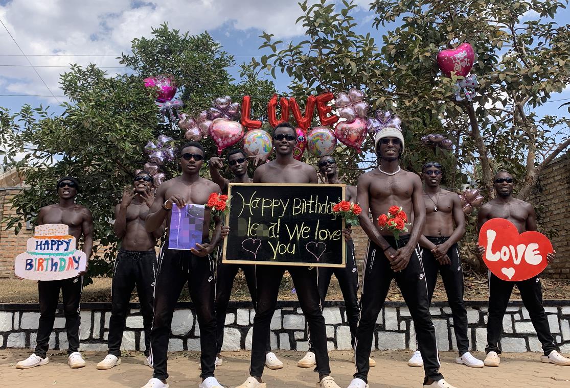 The kaleidoscopic African muscular man-Wish From Africa-greetings from africa-blessings from africa-wishes from africa