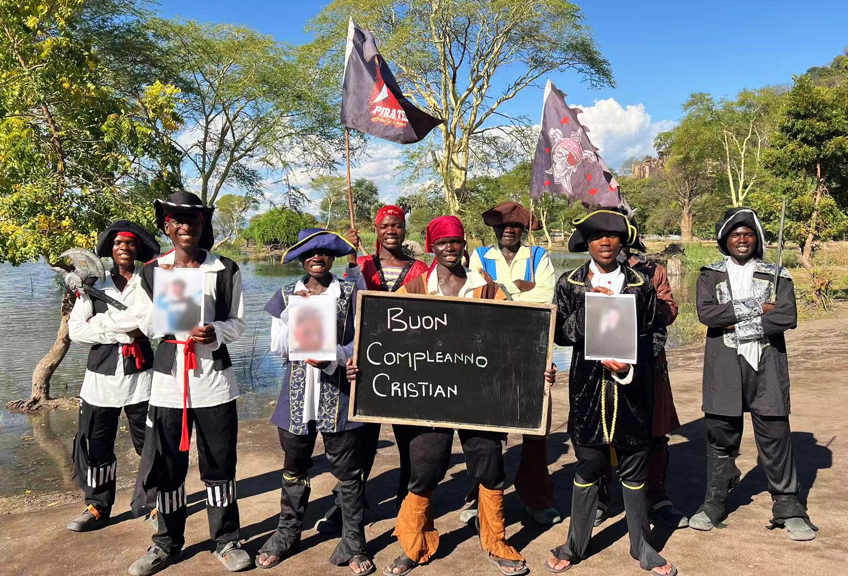 African Pirate Team-Greetings from Africa-personalized birthday video from Africa