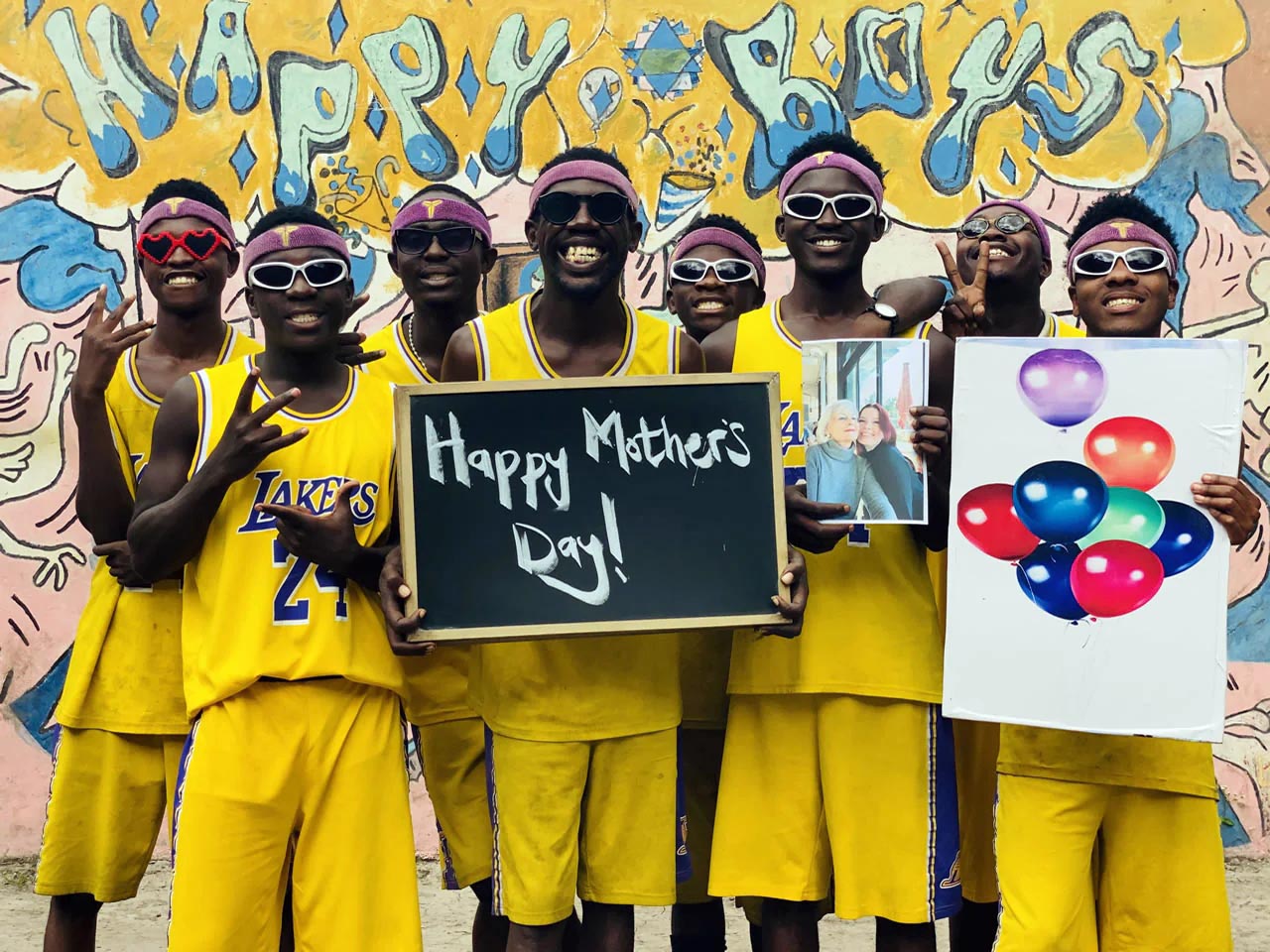 Happy Boys-Yellow basketball