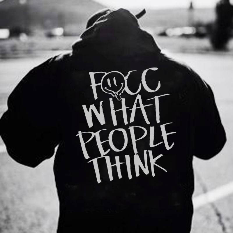 Tattoo inspired clothing: Focc What People Think Hoodie-Wawl Soul