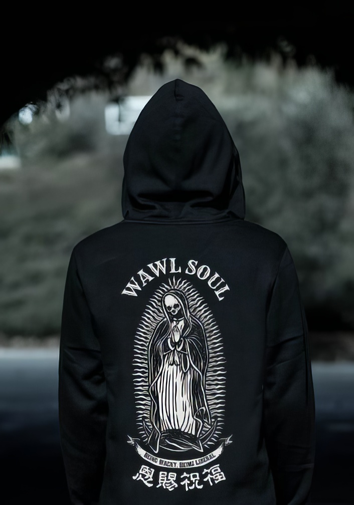 Tattoo inspired clothing: Blessing Mary Hoodie-Wawl Soul