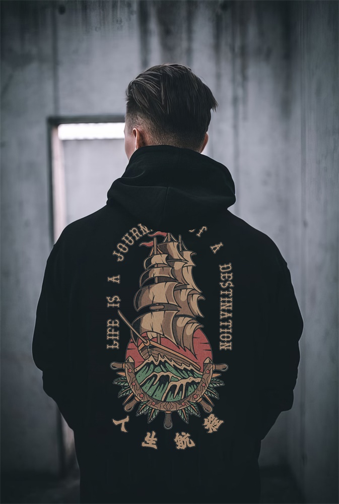 Tattoo inspired clothing: Life Is A Journey Hoodie-Wawl Soul