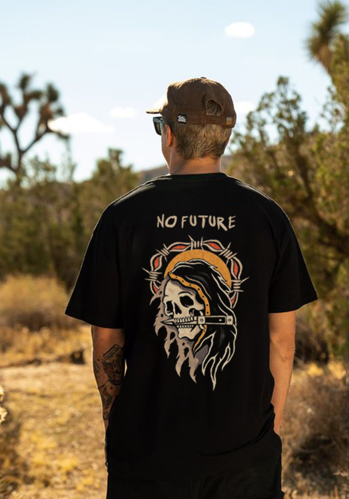 Tattoo inspired clothing: No Future Death T-shirt-Wawl Soul