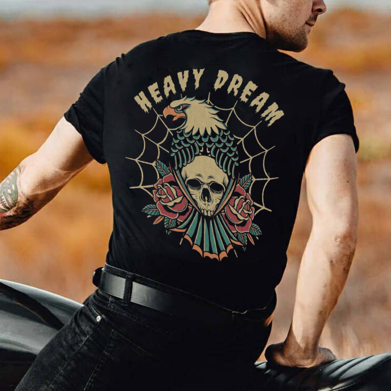 Tattoo inspired clothing: Heavy Dream Eagle T-shirt-Wawl Soul