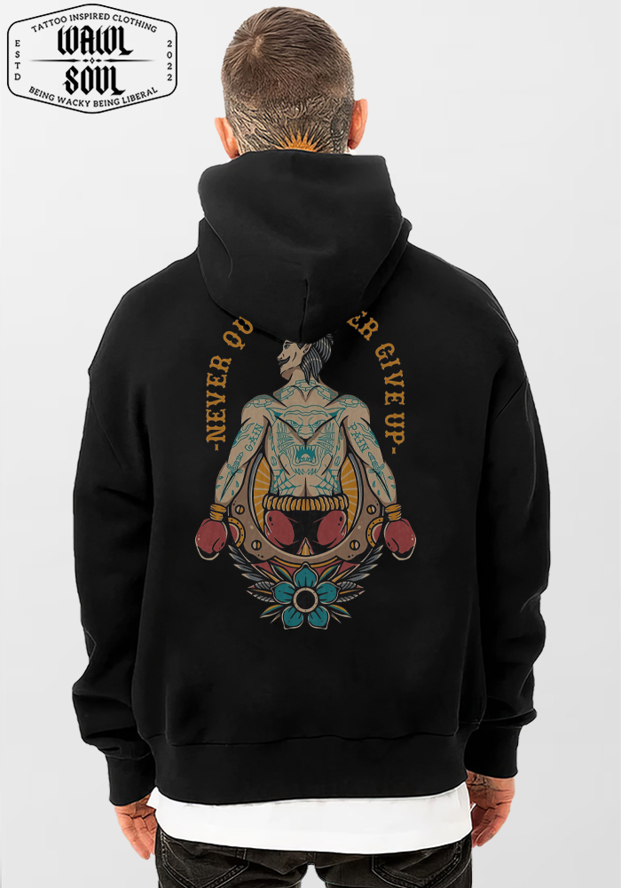 Never Give Up Fighter Hoodie