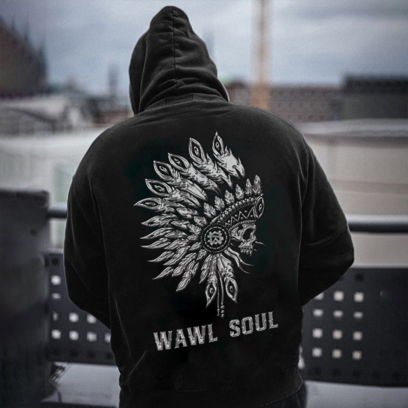 Silver Indian Fighter Hoodie