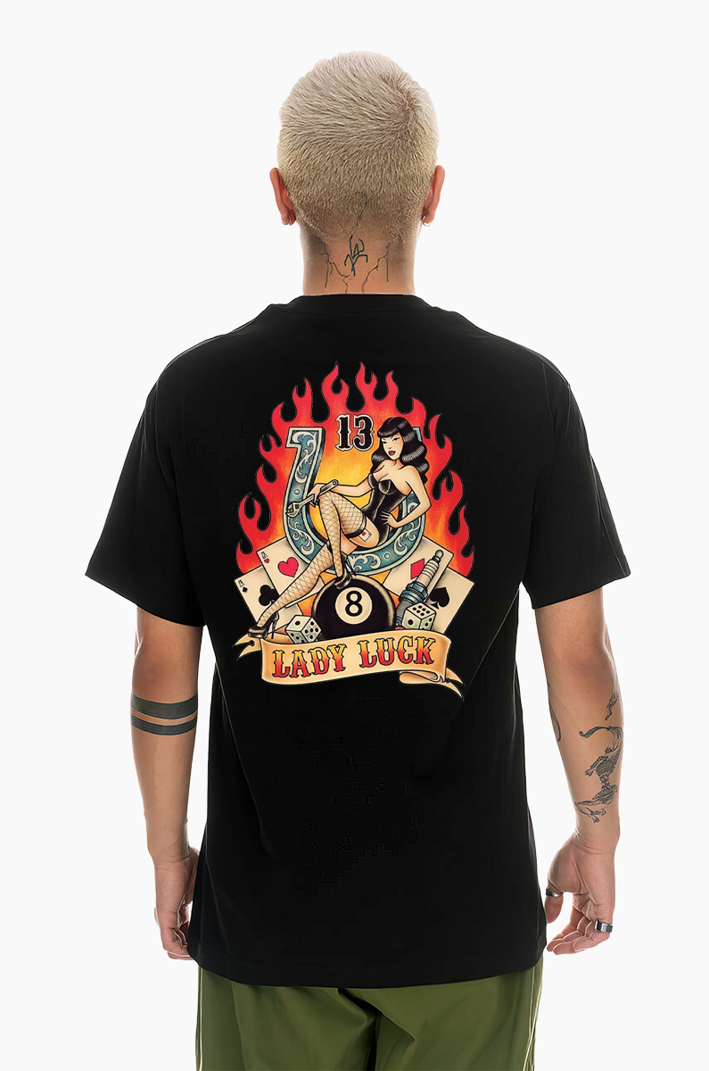 Lady Luck In Flame T-shirt