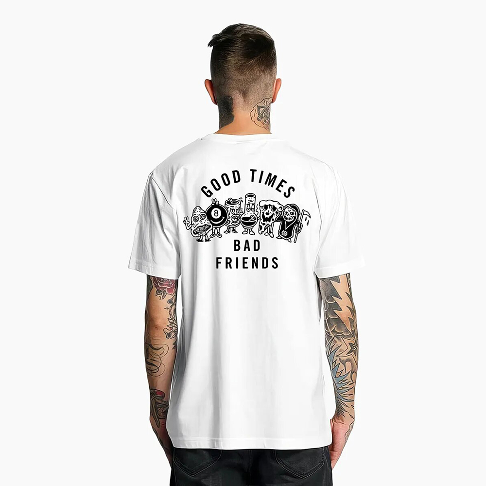 Tattoo Inspired Cothing Label: Good Times Bad Friends T-shirt-Wawl Soul