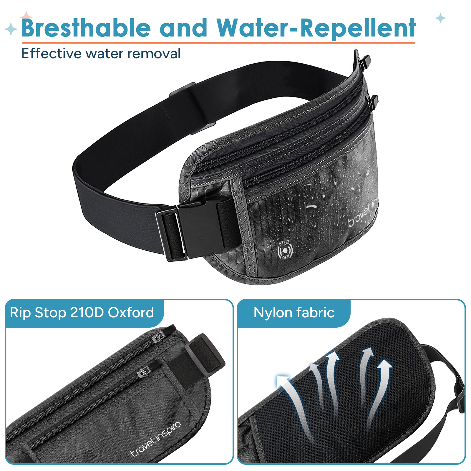 Anti Theft Money Belts Secure Travel Money Belt Bag, Simple