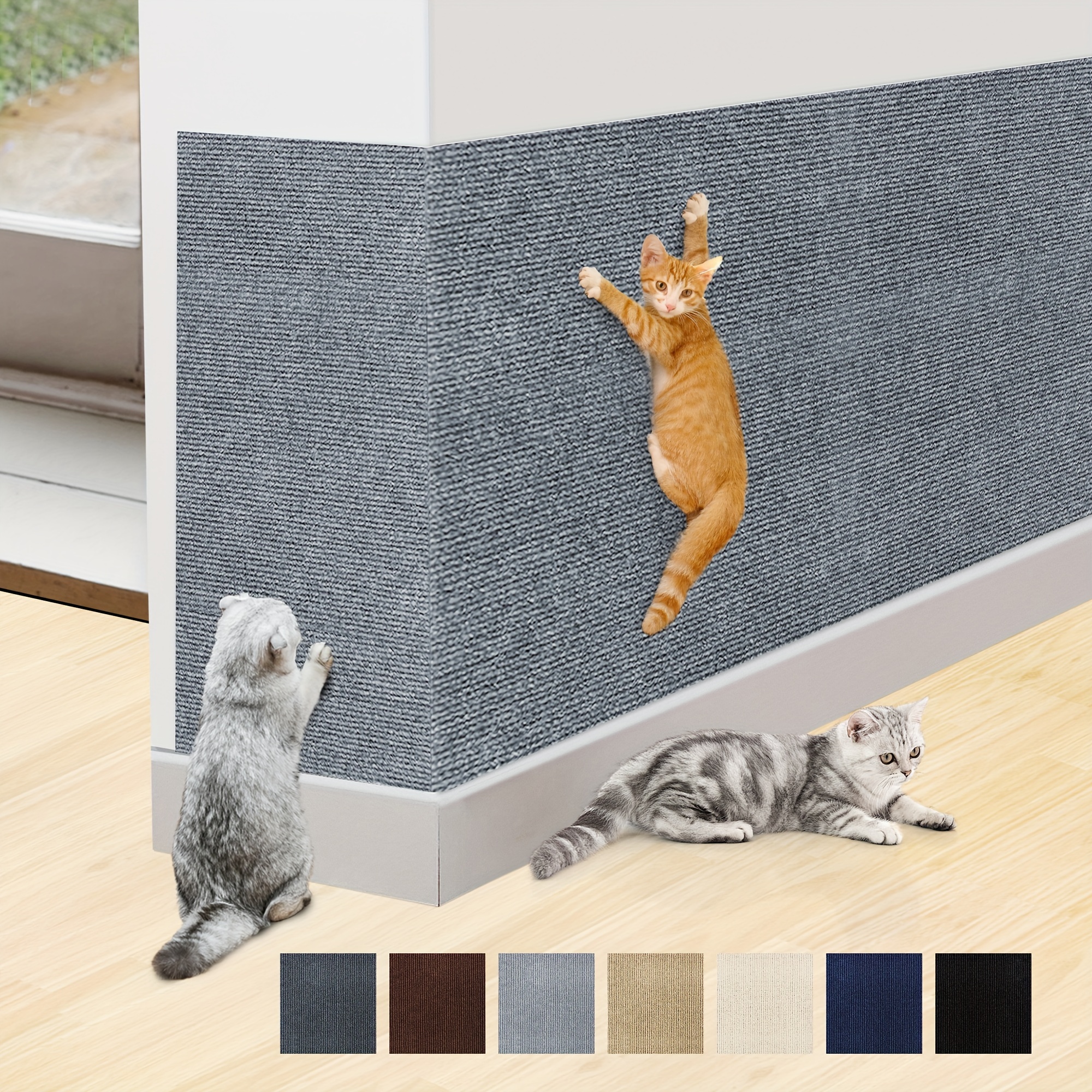 New Cat Scratching Mat Sticker