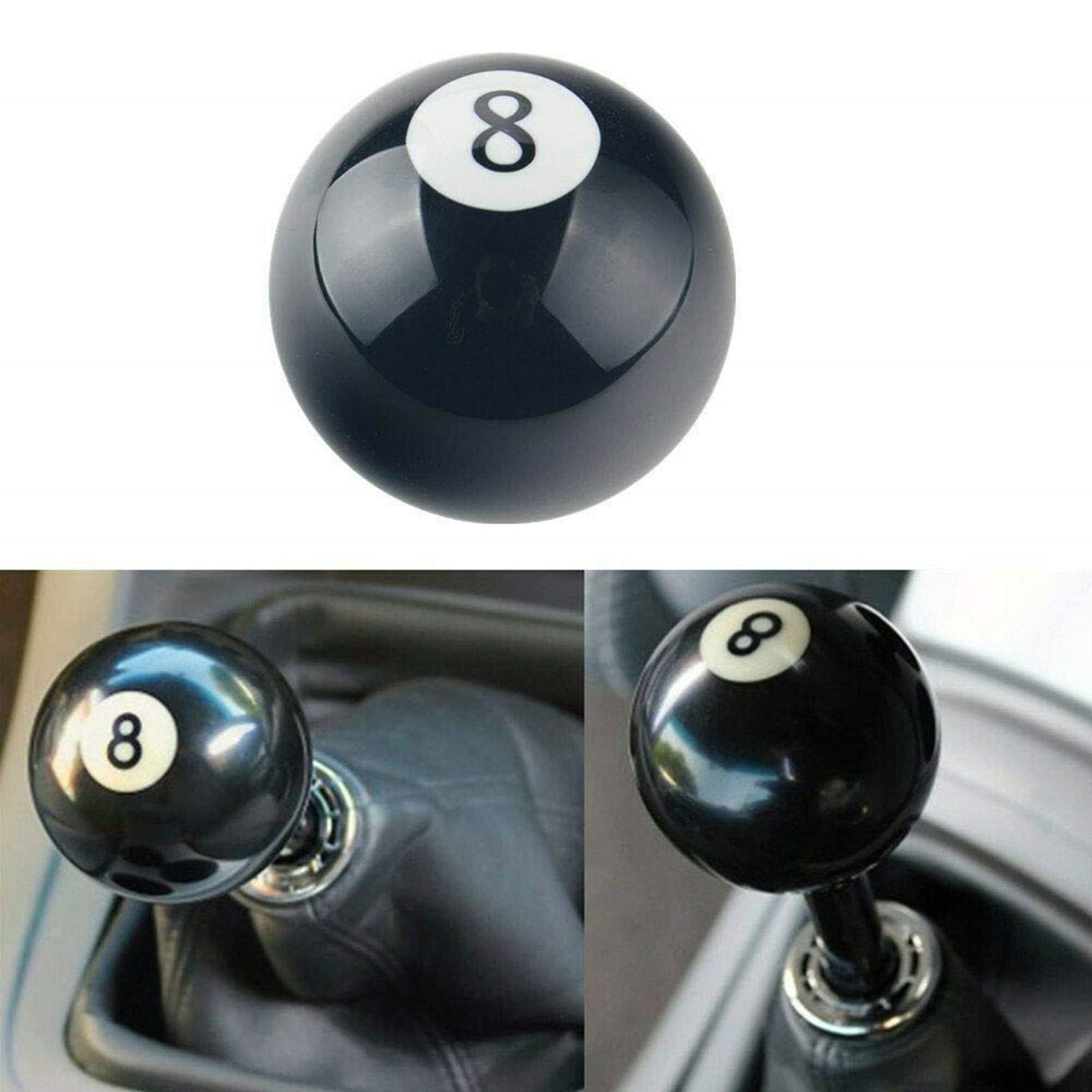 Black 8 Ball Billiard Gear Shifter Shift Knob