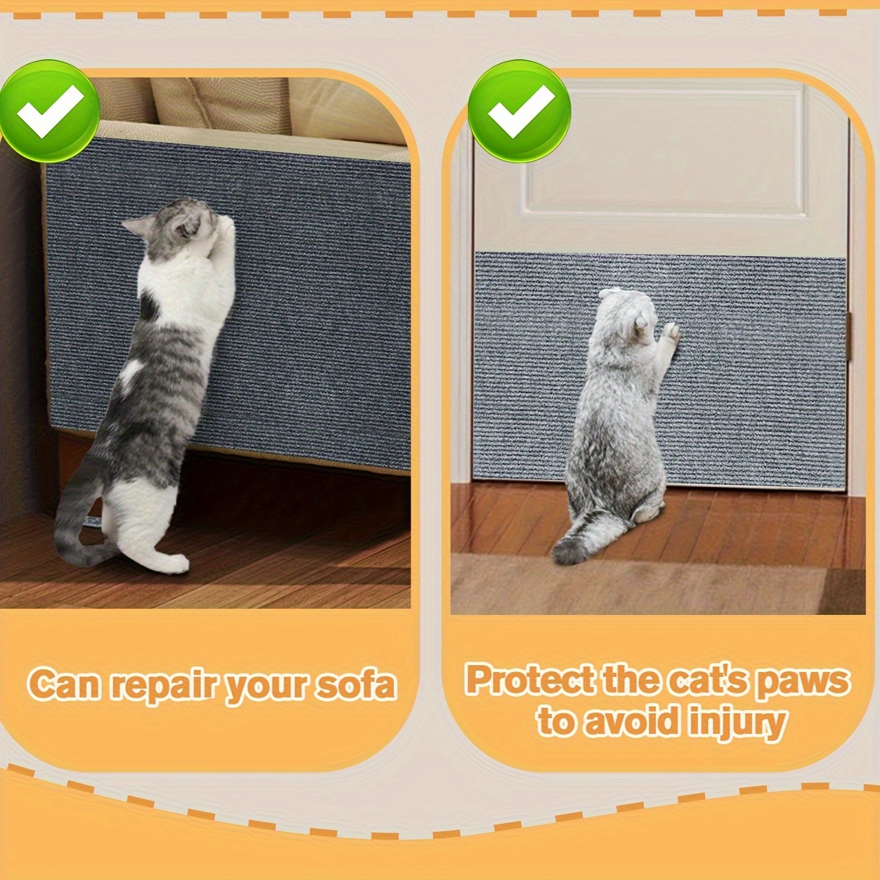 New Cat Scratching Mat Sticker