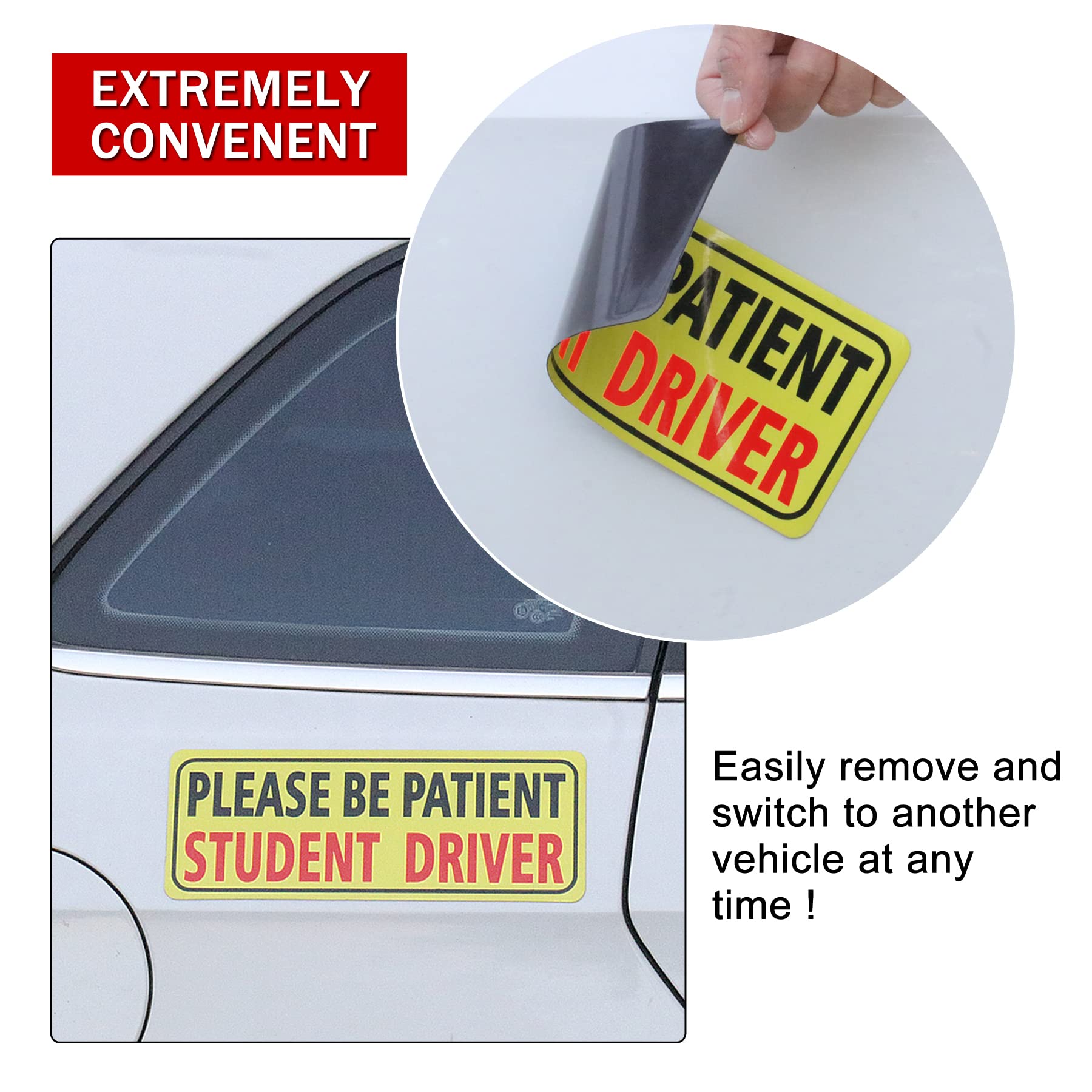 Magnetic Reflective Rookie Driver Bumper Sticker