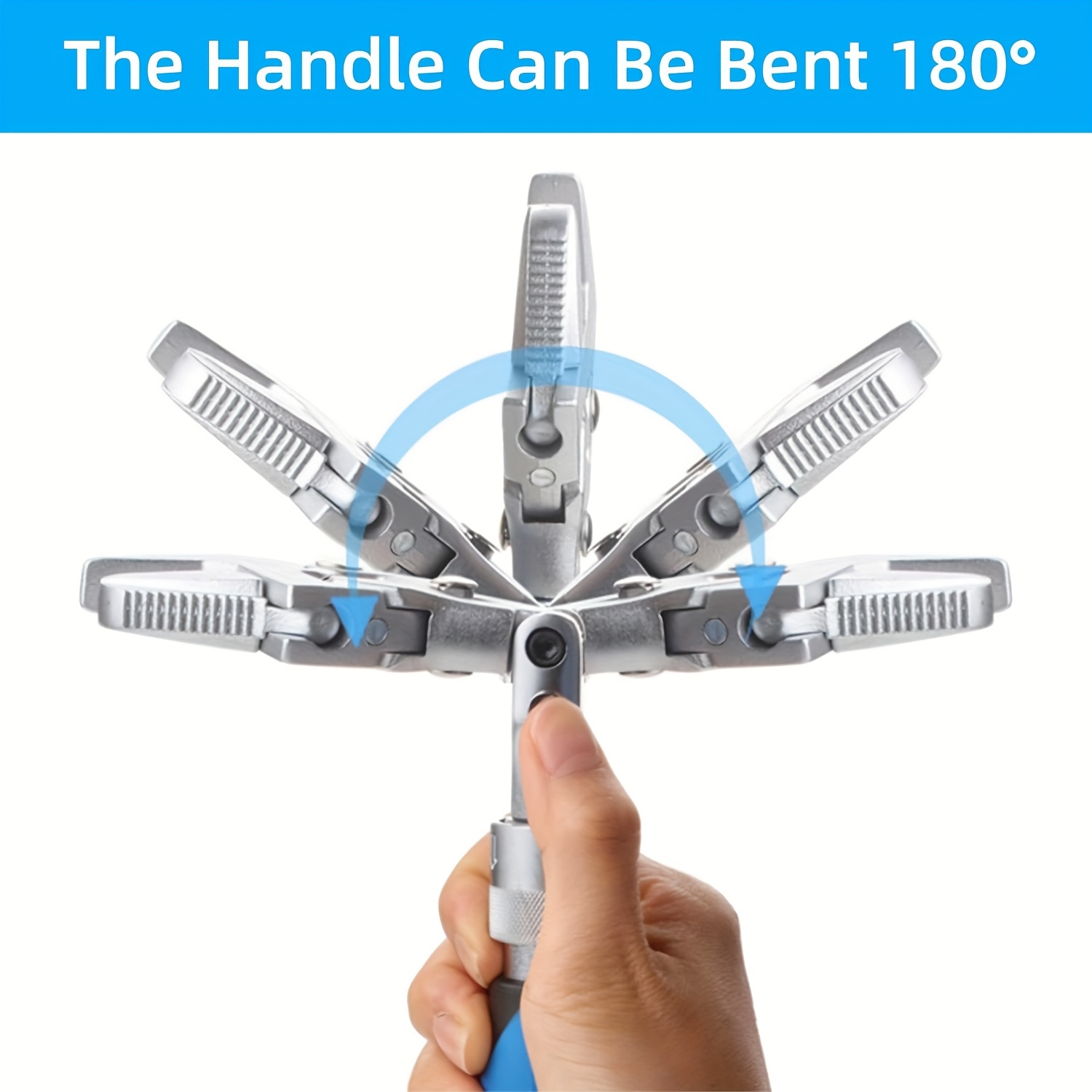 Multi-Angle Adjustable Wrench Tool – Flexible 180° Head, Extendable Handle for Home & Auto Repair