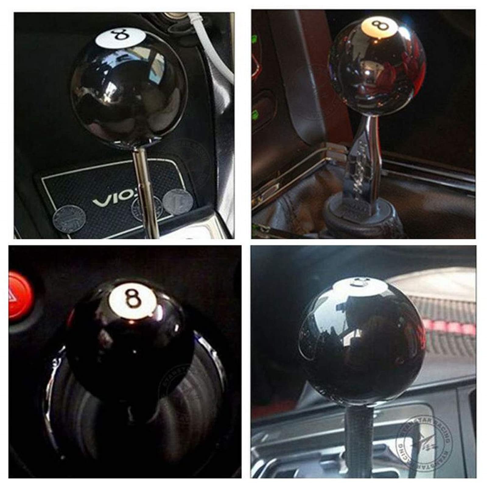 Black 8 Ball Billiard Gear Shifter Shift Knob