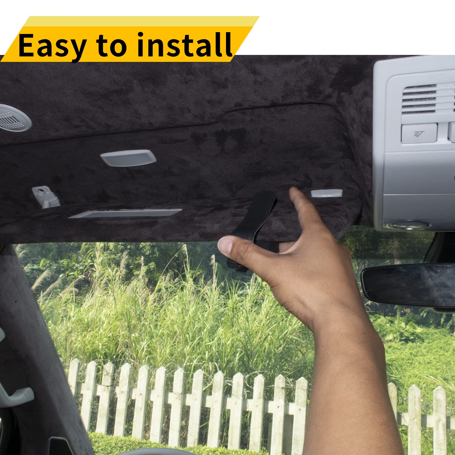 Universal Car Visor Magnetic Leather Sunglass Holder