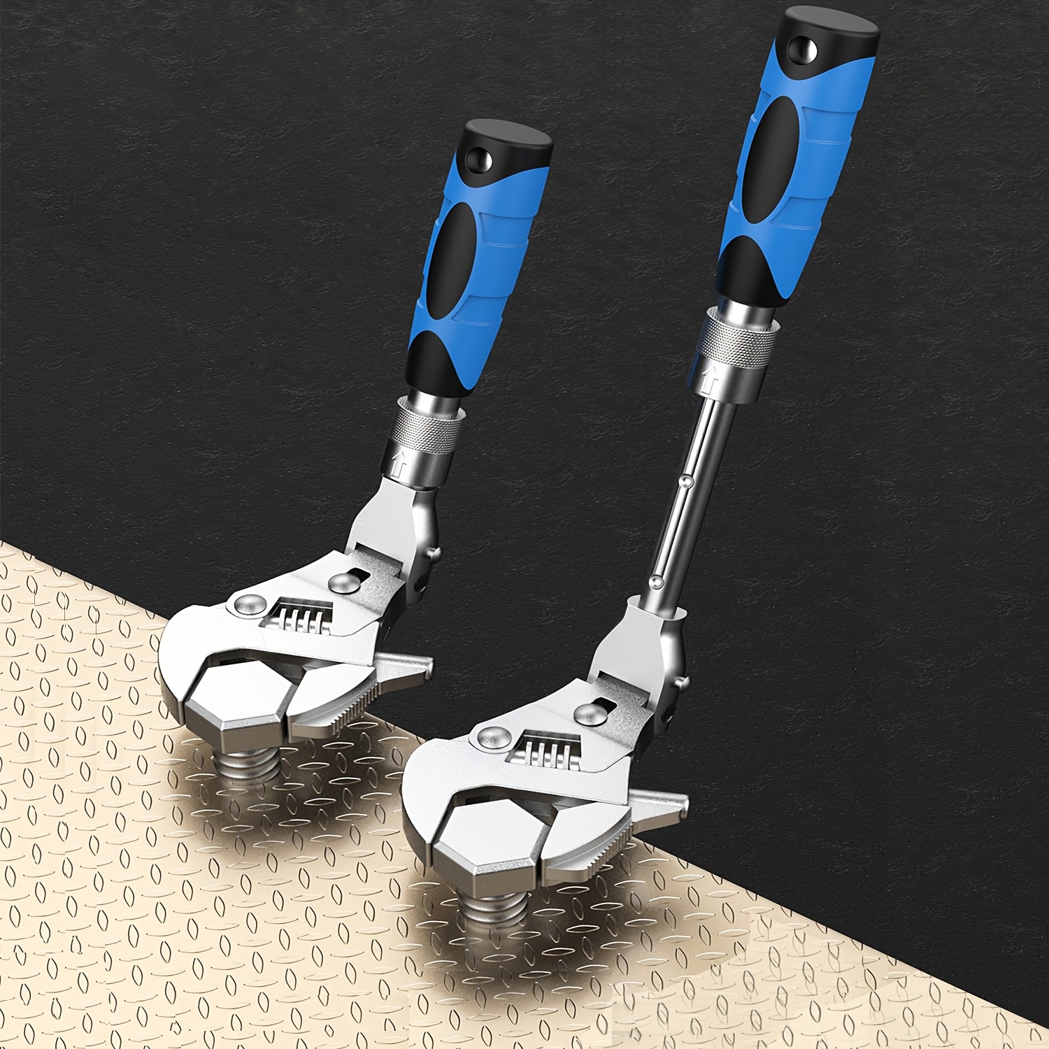 Multi-Angle Adjustable Wrench Tool – Flexible 180° Head, Extendable Handle for Home & Auto Repair