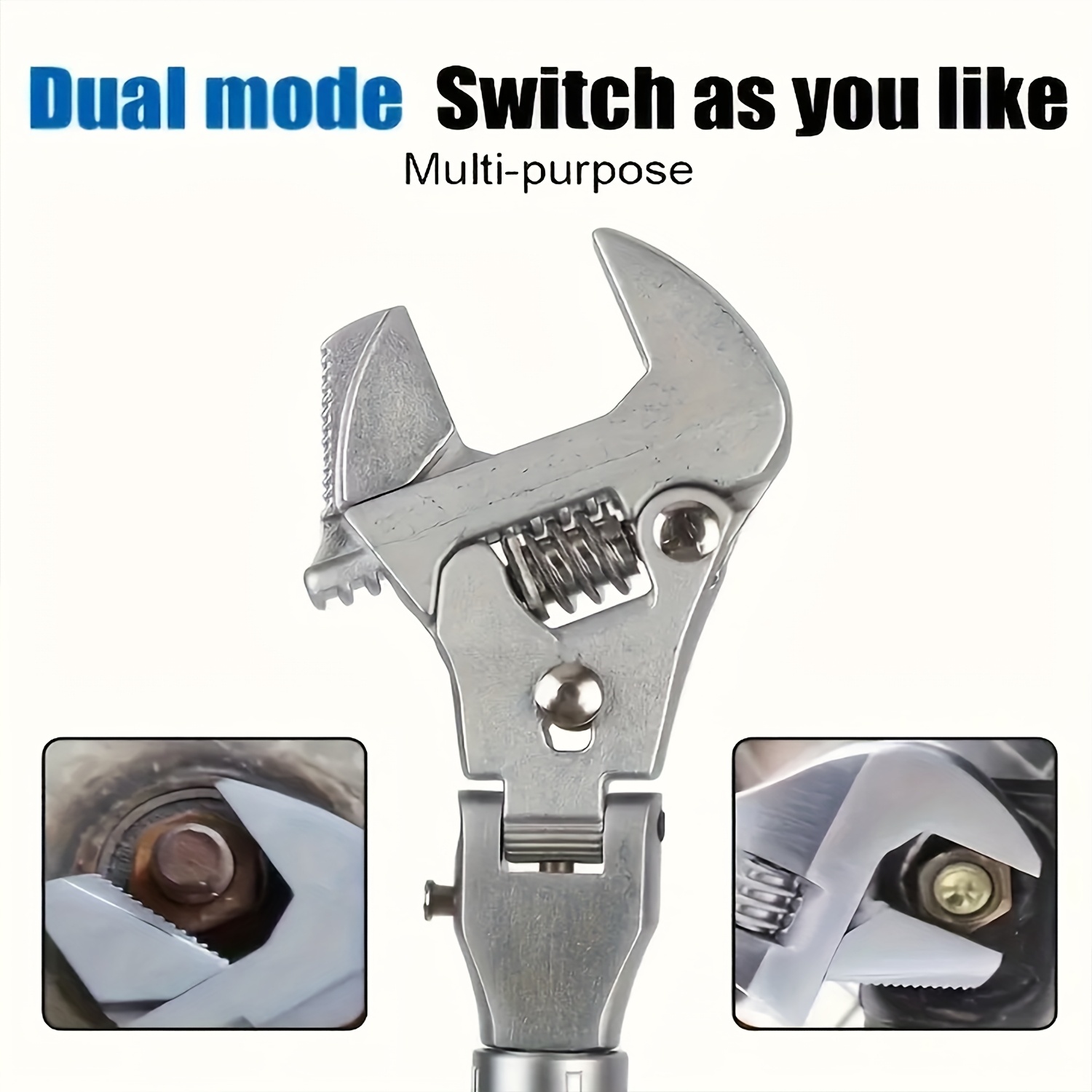 Multi-Angle Adjustable Wrench Tool – Flexible 180° Head, Extendable Handle for Home & Auto Repair
