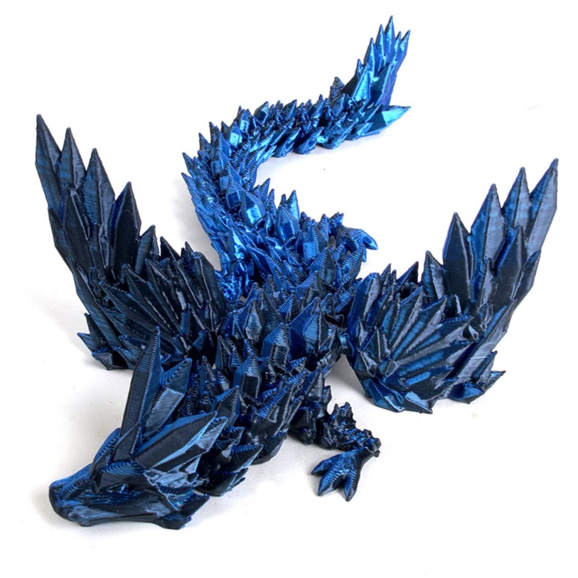3D-Printed Articulated Crystal Dragon
