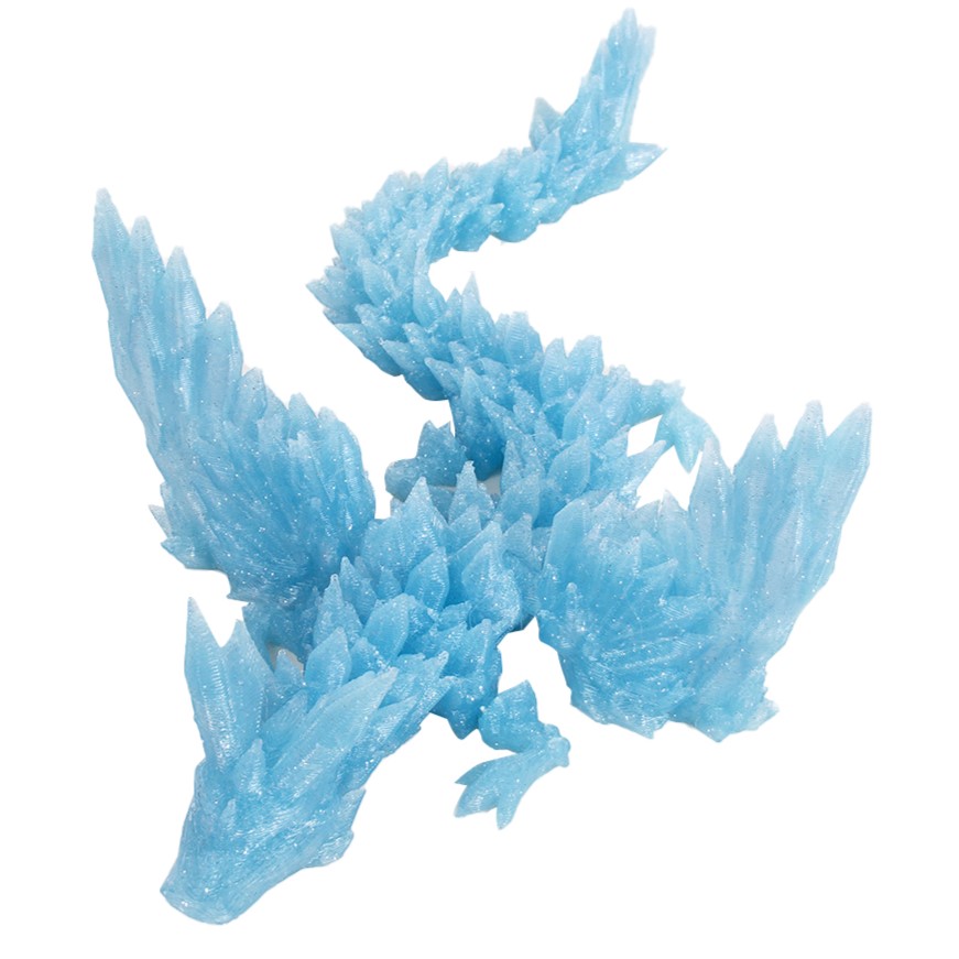 3D-Printed Articulated Crystal Dragon