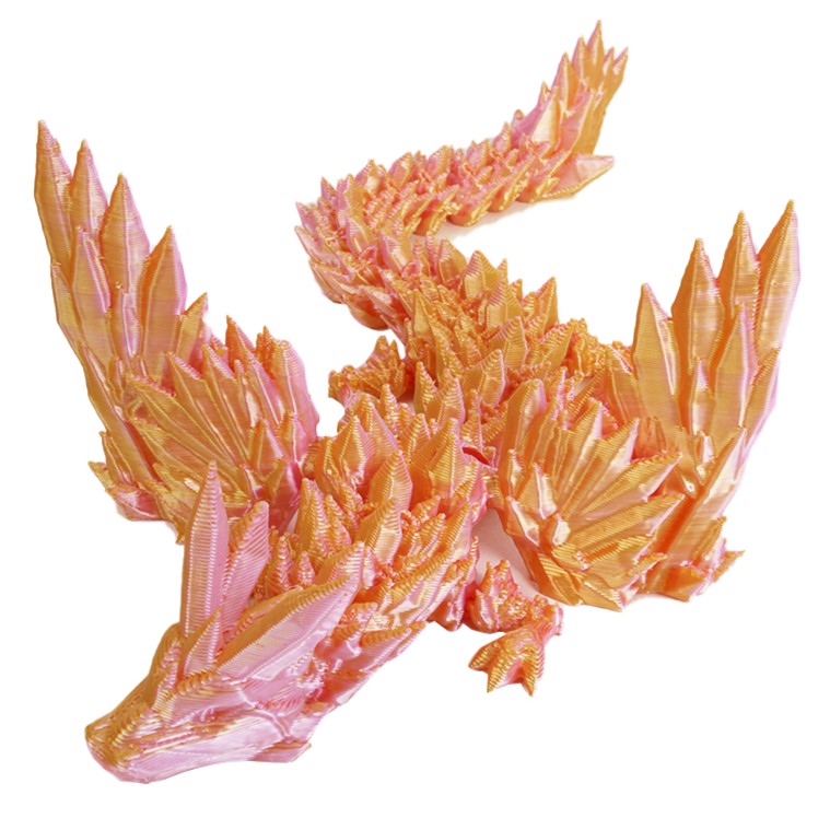 3D-Printed Articulated Crystal Dragon